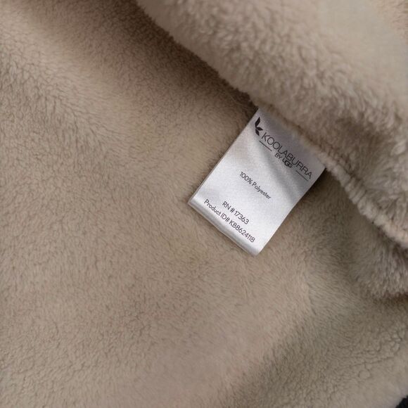 Koolaburra By Ugg Womens M Bathrobe Cozy Plush Ivory Belted Waist Robe Pockets - Picture 4 of 4